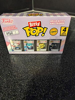 Funko Bitty Pop! Hello Kitty and Friends 4er-Set Vinylfiguren Chase + Shelf
