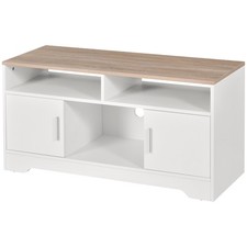 HOMCOM Mobile Porta TV fino a 50" Moderno con Scomparti Aperti e 2 Armadietti