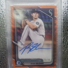 2024bowman Draft Ryan Sloan Orange Wave Auto 25/25 Book END