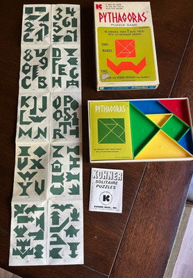 Vintage 1972 Pythagoras Puzzle Game By Kohner Brothers Complete in Original Box