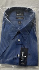 Men's Button Down Dress Shirt- Blue Strip