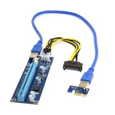 PCI-E 1x to 16x Mining Machine Enhanced Extender Riser Adapter with USB 3.0 ...