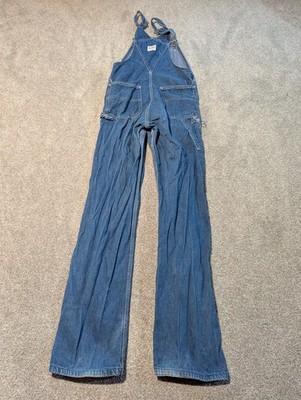 Vintage Lee Overalls Womens Small? Blue 1970s Denim Bib Suspenders
