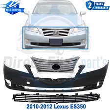 Front Bumper Cover Fascia & Grille Assembly Kit For 2010-2012 Lexus ES350
