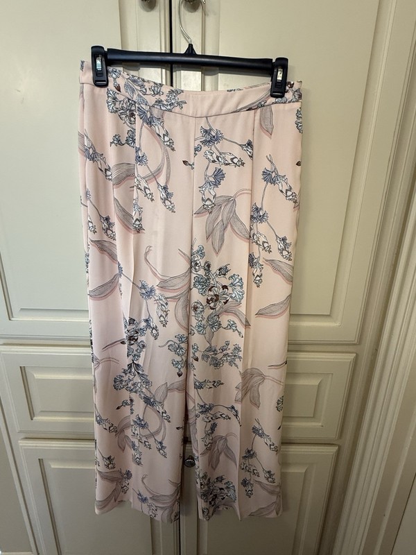 Bar III Women’s Pink Printed Wide Leg Pants - Size 10