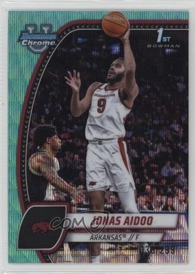 2024-25 Bowman U Chrome Aqua Wave Refractor 36/299 Jonas Aidoo #32 6o3