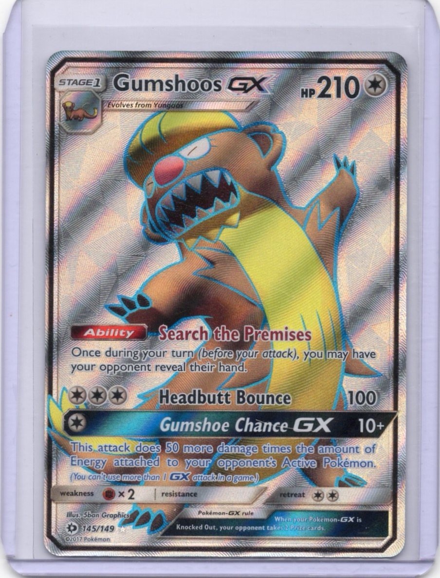 Pokemon Card - Gumshoos GX - 145/149 - Sun & Moon Base Set - 2017