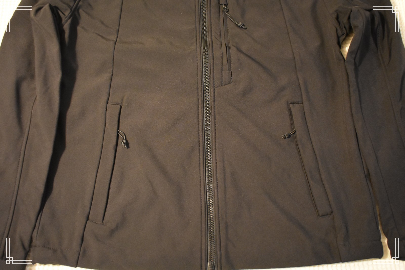 Superdry Windcheater Jacket Mens Large Black Hooded Full Zip Softshell NEW LARGE image 5