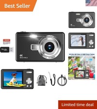 All-in-One 50MP 4K Camera with 32GB Card - Ideal for Travel and Vlogging