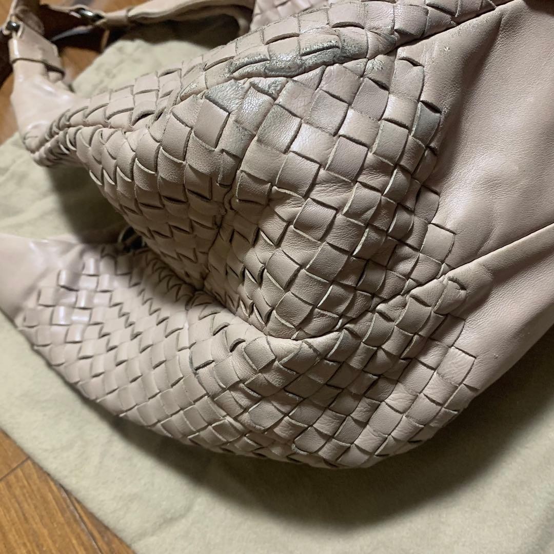BOTTEGA VENETA 125787 Intrecciato Shoulder Bag Beige Leather Italy Pre-Owned thumbnail 11