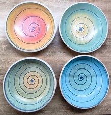 4x Pastateller Keramik hochwertig Handarbeit Pasta Teller Geschirr