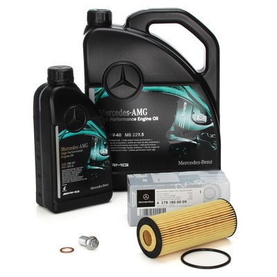 6L ORIGINAL Mercedes AMG High performance 0W40 + Ölfilter W176 X156 M133 45AMG