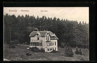 Braunlage /Harz, Blick auf Villa Rose, Ansichtskarte 1912 