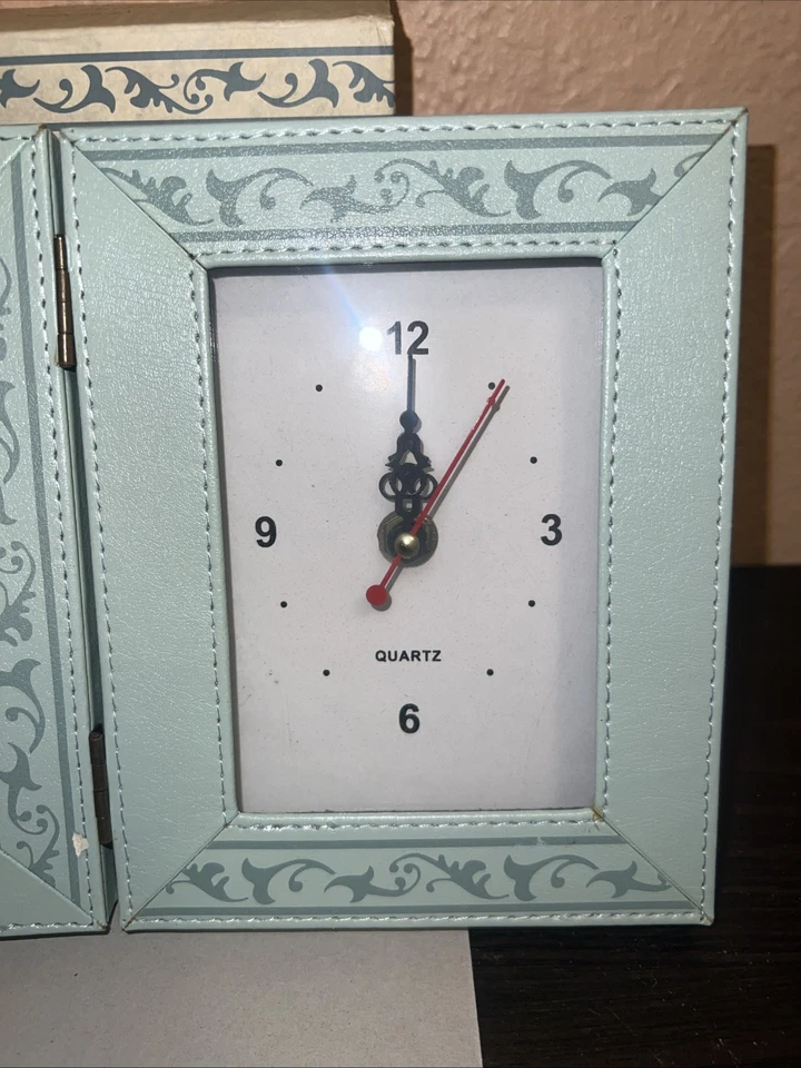 NEW VINTAGE Photo Frame With Clock, Mark 16:15 Bible Verse “3X4.5” Picture Size - Image 4 of 4