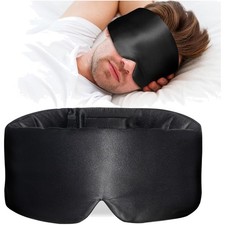 Breathable Mulberry Silk Sleep Mask for Total Blackout - Perfect for Travel