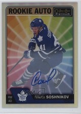 2016-17 O-Pee-Chee Platinum Rookie Rainbow Color Wheel Nikita Soshnikov Auto f0l