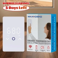 MAXKOSKO WiFi Smart Thermostat with Touchscreen LED Display 120V/240V