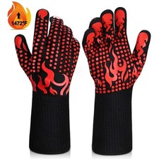 Barbecue BBQ Gloves 1472°F Heat Resistant Grilling Non-Slip Cooking Oven Gloves
