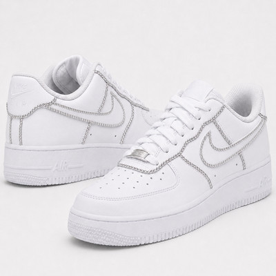   Nike Air Force 1 Custom | Handgemacht Strass Akzent Linien Sneaker Premium