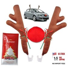 Car Reindeer Antlers  Nose Christmas Costume Auto 15.5 inch No Tail