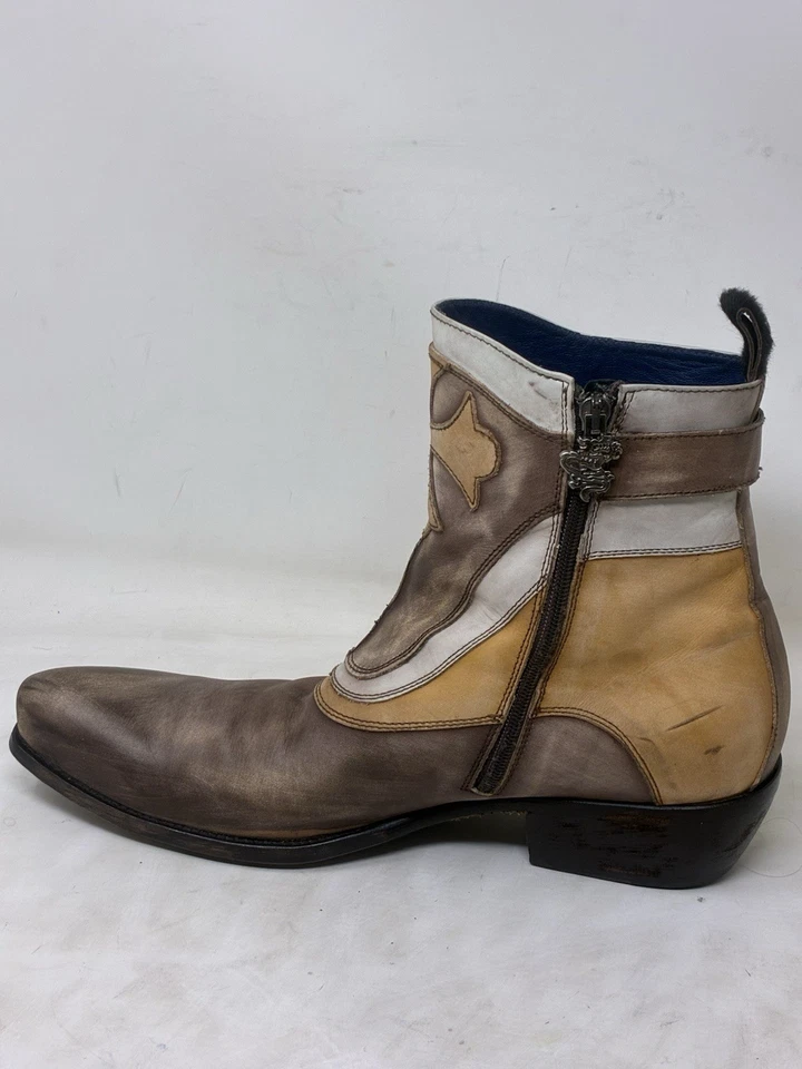Mark Nason Distressed Rock Lives Leather Boots Italy 67584, Size 9.5 - Image 3 of 4