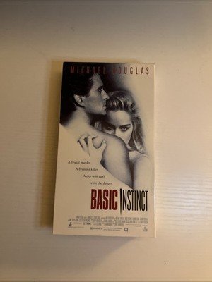 Basic Instinct (1992) VHS Sharon Stone Michael Douglas Thriller Rated R 