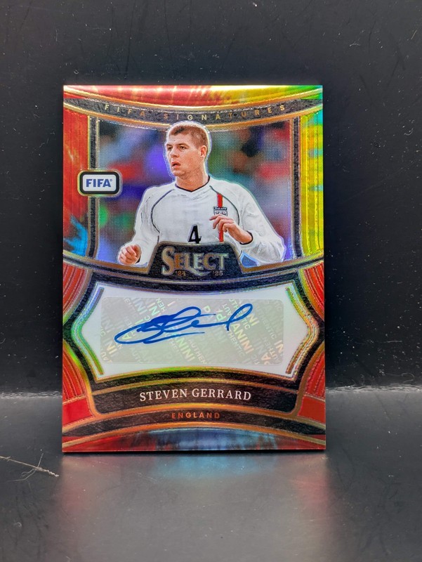 #S-SG Steven Gerrard 2024 Panini Select FIFA Auto /25 England Signatures Tie-Dye