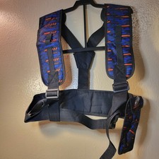 Nerf Elite Tactical Harness Vest 2017 Blue Orange Black Adjustable Gear Strap