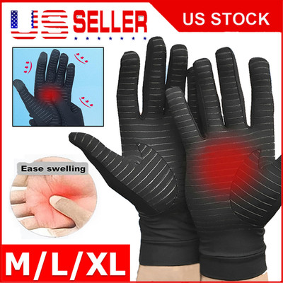 NEW Copper Arthritis Compression Gloves Hand Support Joint Pain Relief Sport US