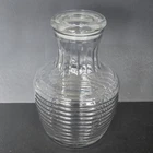 Vintage MCM Anchor Hocking Glass Beehive Water Juice Tea Pitcher Carafe Jug Lid