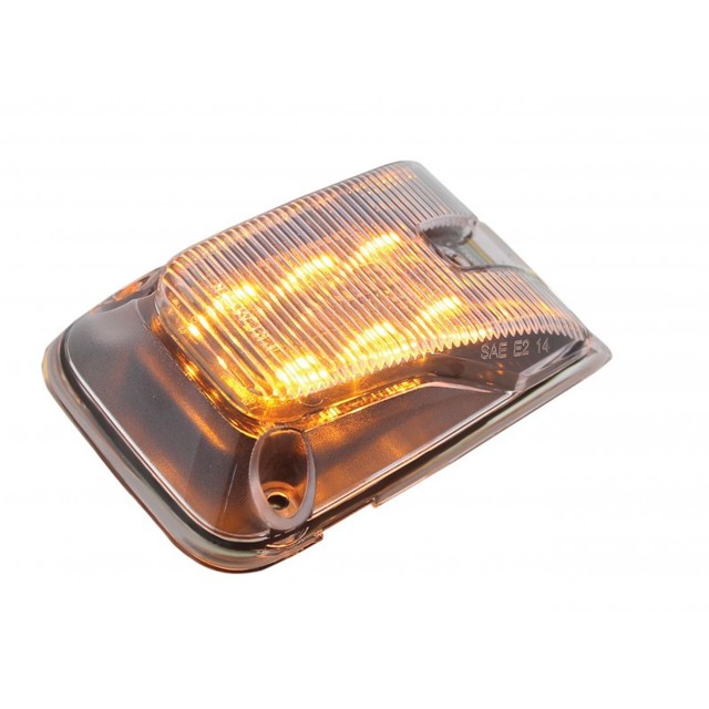 Volvo VNL 6 LED Side Indicator Marker Light with Clear Lens and Amber