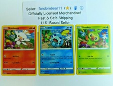 Scorbunny Grookey Sobble BLACK STAR PROMO card set! 2020 Pokemon SWSH071 SWSH073