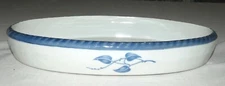Rosenthal pattern R432 Blue Leaves 11.25 x 6.5 inch Oval Baker