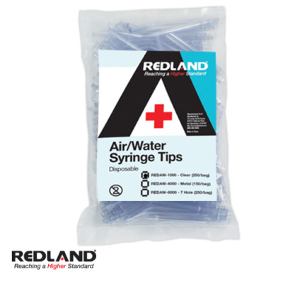 Dental Plastic 500 Air Water 3-Way Syringe Tips Disposable CLEAR REDLAND