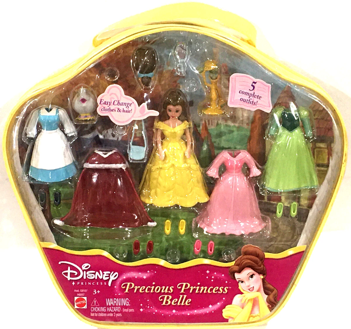  Mattel Disney Princess Fashion Doll Gift Set with 3