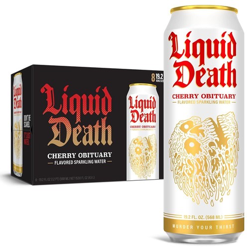 Liquid Death Flavored Sparkling Water Variety 12Pack 19.2Oz Cans - 第 21/22 張圖片