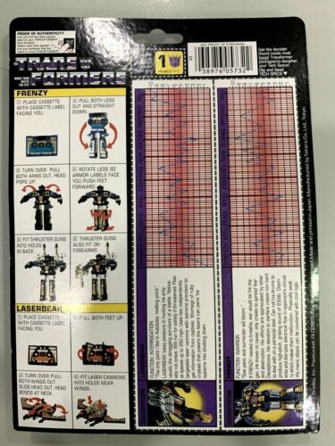 NEW Transformers G1 decepticons cassette laserbeak & frenzy reissue mint MISB - Picture 2 of 8