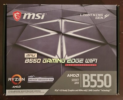 MSI MPG B550 Gaming Edge WiFi DDR4 ATX AM4 AMD Ryzen 5000 Ready Motherboard