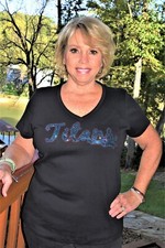 Titans Football Love rhinestone bling shirt XS S M L XL XXL 1X 2X 3X 4X 5X