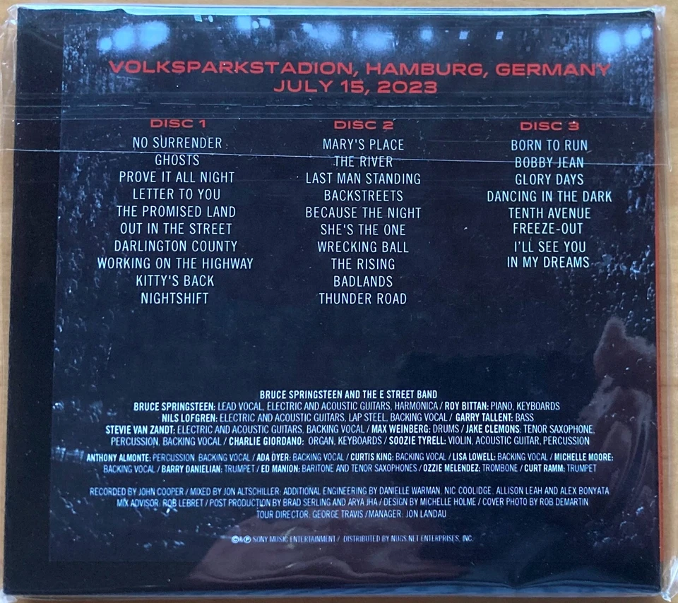 BRUCE SPRINGSTEEN & E STREET BAND - July 15, 2023 - HAMBURG, DE - 3CD Set - NEU! - Bild 2 von 2