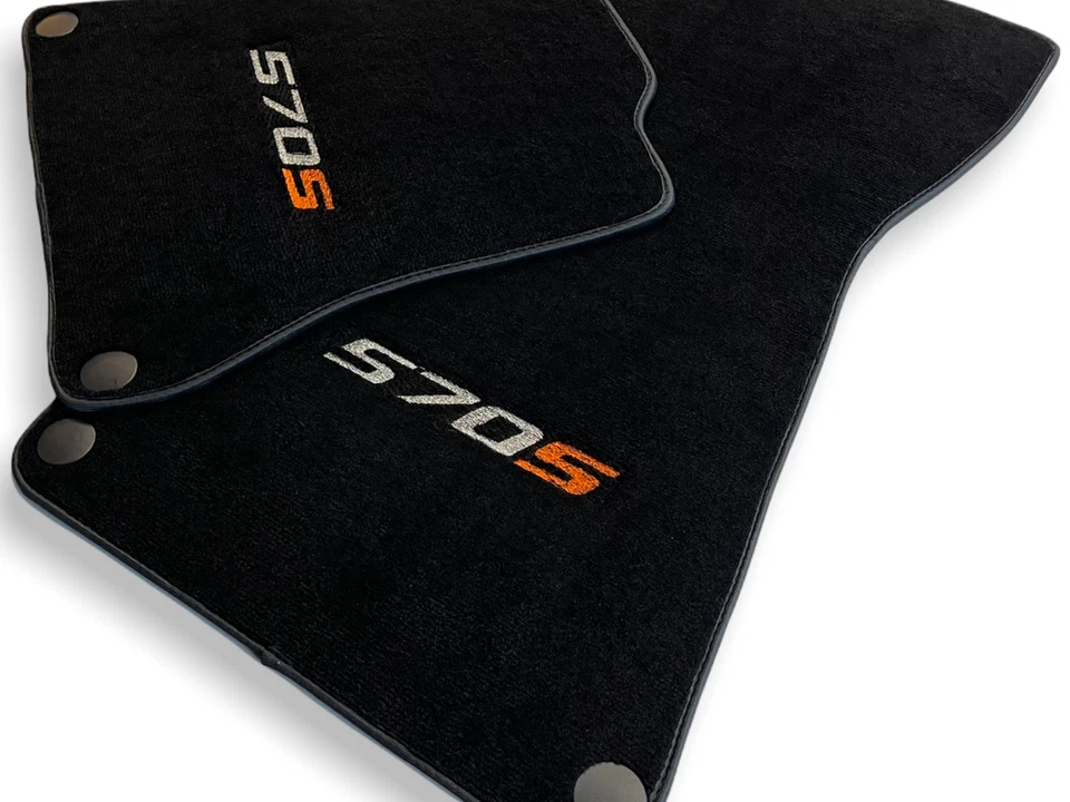 Juego alfombrillas para McLaren 570S 2015-2022 negras a medida LHD Foto 2 de 4