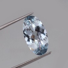 AAA Cut Natural Sky Blue Brazilian Aquamarine Loose Oval Gemstone Cut 15x8 MM