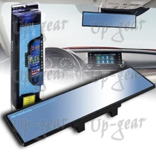 Universal Broadway Flat Interior Clip On Rear View Blue Tint Mirror 240MM Wide