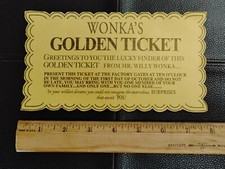 Willy Wonka Golden Ticket Replica