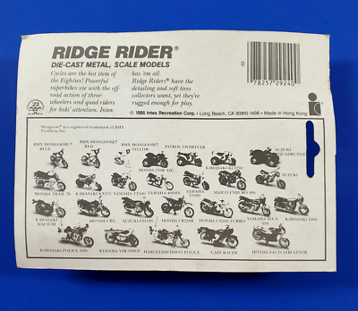 ハンドメイド 1986 Ridge Rider Die Cast Blue Kawasaki KZ1000 Motorcycle Zee Toy