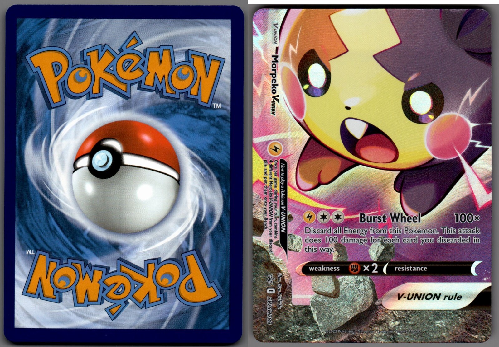 2023 Pokemon, Sword & Shield Promos, #SWSH289 Morpeko V-Union, Black Star Promo