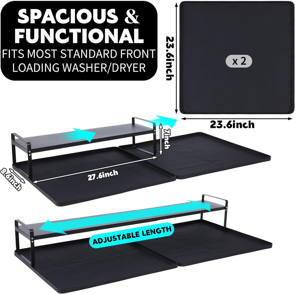 Washer and Dryer Countertop with NonSlip and Laundry Room Shelf Mat