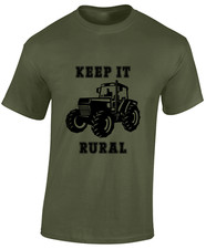 Image of KEEP IT RURAL MENS T SHIRT FARMER TRACTOR FARMING CLOTHING TOP COOL GIFT IDEA