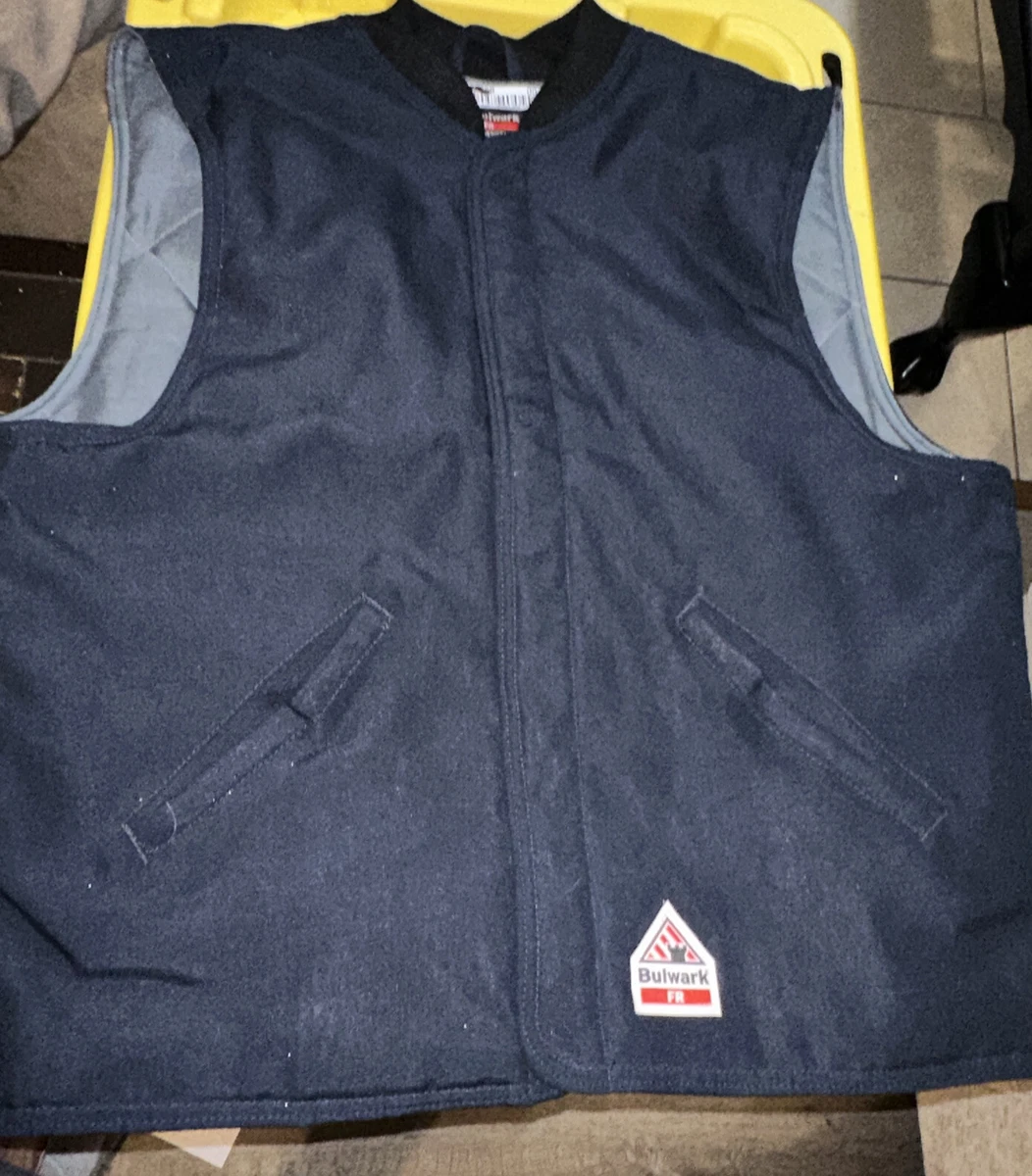 Bulwark FR FLAME RESISTANT LNS8NV Nomex Men s LARGE Blue Quilted