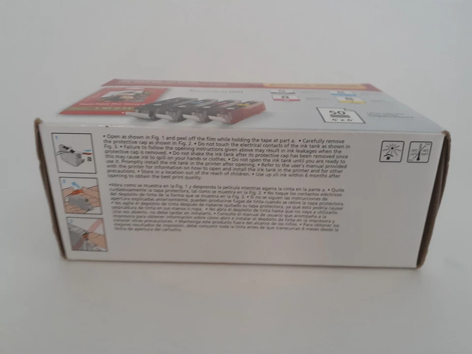 Canon ChromaLife 100 Ink Cartridge 4-Pk PGI-5 Black CLI-8 C/M/Y/ 50 pk 4x6 Photo - Image 4 of 4